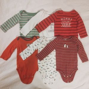 6m Carter's Long Sleeve Onesies Boy